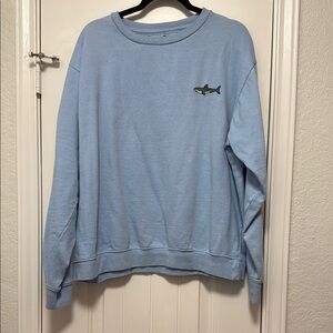 Blue Shark Embroidered Men's Sweater